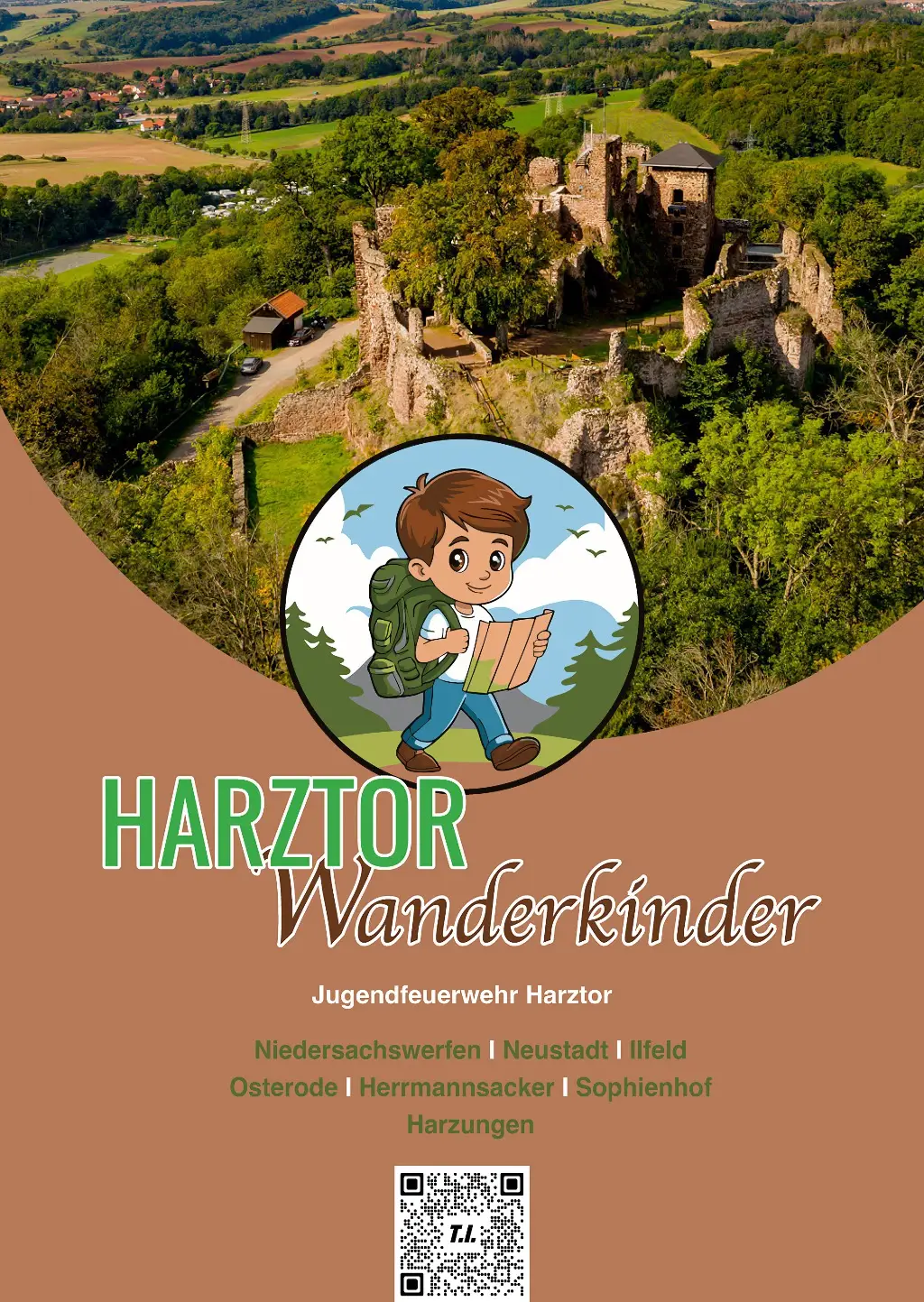 Titelseite des Stempelheftes Harztor Wanderkinder