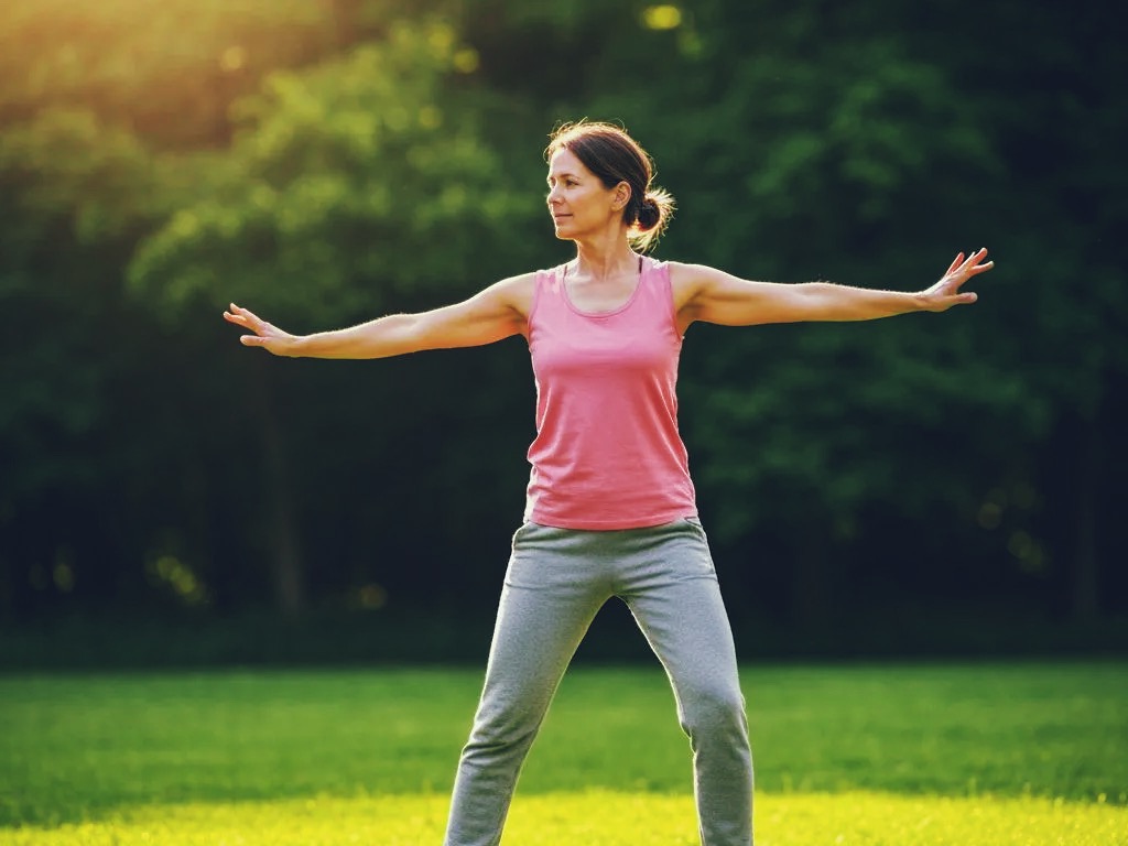 Entspannungsübungen im Freien als Teil der Mind-Body-Medizin im Südharz